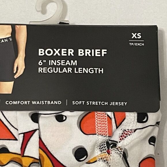 AMERICAN EAGLE Boxer Brief 6” Inseam Underwear Size XS Snowman NEW Winter White - Picture 2 of 4
